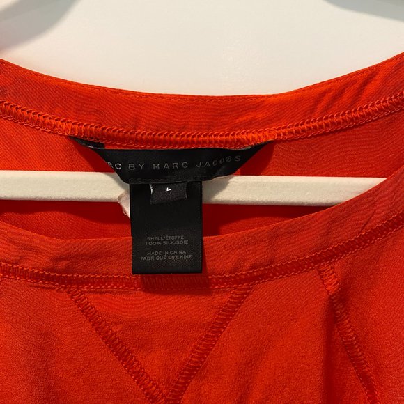 Marc by Mark Jacobs Orange Silk Top - Picture 2 of 5